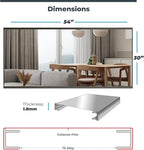 Glassless Large Mirror Shatterproof Unbreakable Wall Mirror for Gym, Dance Studio, Home Workout Room – 0.04mm Nano Film – Gold 30" x 54"