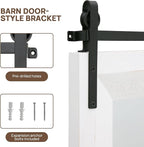 ALBAD Farmhouse Mirror for Wall Decor Wood Framed Bathroom Vanity Mirrors Vertical/Horizontal Hanging Barn Door Style Mirror for Living Room Bathroom Bedroom Entryway White