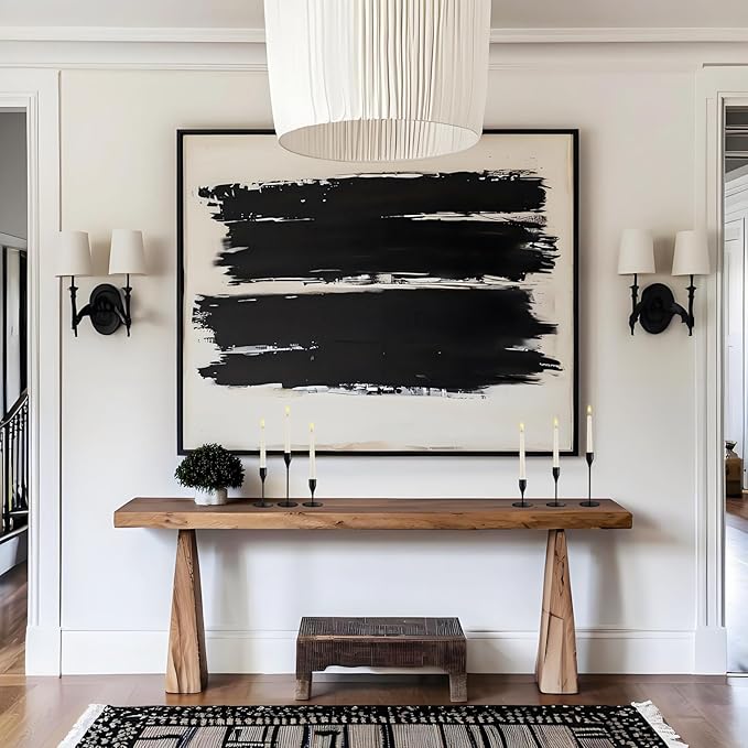 Black Taper Candle Holders for Wedding Table Centerpiece,Tall Taper Candlestick Holders Bulk Set of 15,Metal Candle Stick Holder Decor for Table or Mantel Centerpiece, Dinning, Party Home Decor