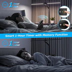 LED Desk Lamp for Home Office, Eye Caring Architect Desk Light with Remote, Dual Screen Computer Monitor Light with Stepless Dimming, Stepless Color Temp, Memory Function for Study, Dark Black