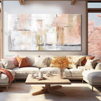 SOUGUAN Canvas wall Art Gold Wall Decor Bedroom Pink Pictures Wall Decoration Artwork Abstract Wall Art large Modern Painting Pictures for Living Room Home Kitchen Office (30x60, Pink)