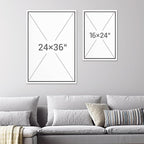 SIGNWIN Framed Canvas Print Wall Art Soft Neutral Cloudscape Minimalist Sky Photography Modern Art Minimalist Black and White for Living Room, Bedroom, Office - 16"x24"x3 White