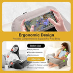 Inflatable Gaming Pillow for Lap Portable Reading Pillow Adjustable Lap Desk Pillow for Adult Student Reading Gaming Studying in Bed Couch Floor