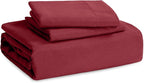 Bedsure Red Duvet Cover King Size - 3 Pieces Prewashed Cotton-Like Extra Soft Bedding Set, Includes 1 Duvet Cover 104x90 Inches with Zipper Closure & 2 Pillow Shams, Comforter Not Included
