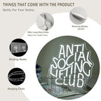 Anti Social Lifting Club Neon Sign for Wall Decor Gym Neon Light Lifting LED Neon Sign Letter Led Neon Light for Gym Man Cave Lifting Club Decoration