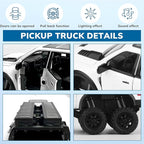 Pickup Truck Toy 1/24 Diecast Trucks Mammoth Model Car Kits,Metal Toy Truck Suitable for Kids and Car Collection,Pull Back Cars with Light and Sound,Trucks for Kids Ages 4-8（White）