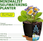 '- Uneed Plastic Flower Pot,5-Pack Plant Pots with Drainage 7/6.5/6/5.5/5 Inch,Self Watering Pots for Indoor Plants,Planters for Indoor Outdoor Plants (Black)