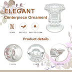 50 Pieces Glass Taper Candle Holders Bulk Clear Glass Taper Candlestick Holders for Wedding Table Centerpiece Party Decoration 2.2 Inch