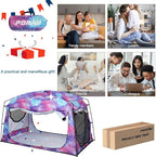 Bed Tent,Portable Privacy Sleeping Bed Canopy,Blackout 90% Drapes for Kids and Adult,Indoor Space Tent with Breathable Large Mesh Windows