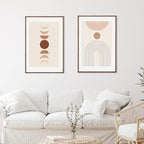 24x36 Poster Frame Set of 2 Natural Solid Walnut Photo Frames with 20x30 Removable Mat Wall Hanging Large Handcrafted Frame with HD Plexiglass Wall and Tabletop Display Large Picture Frame