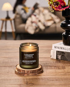 M&SENSE Cardamon & Cypress Single Cotton Wick Natural Soy Wax Autumn Fragrance Candle for Home Decor, Fall Scented Gift for Holiday 7.05oz 50 Hours Burn Clean Non Toxic Candle