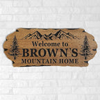 Personalized Cabin Sign - Rustic Wood Welcome Sign for Outdoor & Home Wall Decor - Customizable Farmhouse Decor, Backyard Sign & 3D Carving Wood Sign.3D carved decorative wooden plaques.