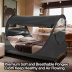 LEEDOR Bed Tent Dream Tents Bed Canopy Shelter Cabin Indoor Privacy Warm Breathable Pop Up Twin/Full/Queen for Kids and Adult Patent Pending(Mattress Not Included)