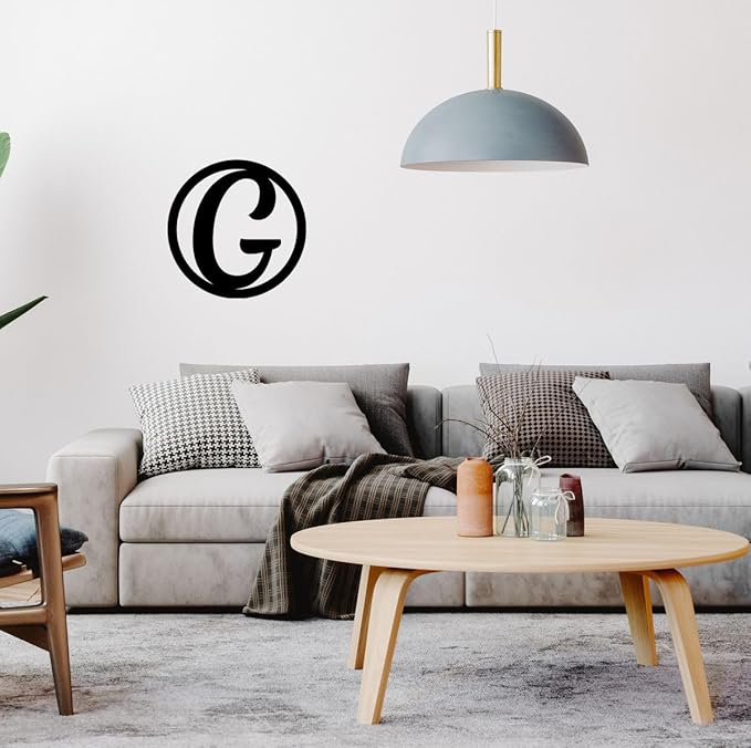 Monogram Letter for Wall Decor ACM Metal Initial Sign for Home Outdoor Decoration Wall Decor Initial Door Wreath, Name Letter Gift for Her or Couple Wedding (Magnoli Font, 24")