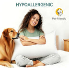 20x36 King Size Pillows for Sleeping, Soft and Fluffy Bed Pillows with Down Alternative Filling for Side and Back Sleepers,Hotel Collection Large Rectangle Sham,Decorative Pillow Form