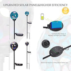 VCUTEKA Solar Garden Decorative Lights Outdoor, Mosaic Solar Light Waterproof LED Pathway Stake Light for Landscape Patio Yard Deck Walkway Decoration, 2 Pack （Blue&Purple）