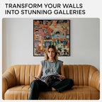 Homeforia 24x24 Picture Frame Black, High End Metal 24 x 24 Large Square Poster Frame Matted to 20 x 20 in Photo, 24by24 Thin Black Frames with Mat 20x20 inch Print, Tempered Glass, Wall Kit, Set of 1