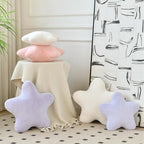 Xiashrk Star Pillow, Decorative Throw Pillows for Bed Couch, 15" Star Shaped Pillow Plush Floor Cushions Room Decor Pillow with Soft Faux Rabbit Fur for Sofa Bedroom Living Room