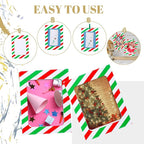 Janlaugh 100 Pcs Christmas Paper Photo Frames 4x6 Red and Green Paper Picture Frame with 100 Clip 10 String Kit DIY Hanging Cardboard Photo Holder Christmas Wall Decor Wedding Home