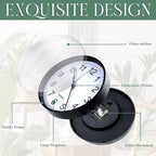 Batiyeer 6 Pcs 6 Pcs Silent Wall Clock Bulk 10 Inch Non Ticking Modern Wall Clocks Battery Operated for Classroom Home Office Kitchen School Living Room Decor (Black)