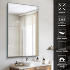 60x36 Large Beveled Mirror, Frameless Beveled Bathroom Mirrors for Over Sink, Upgraded Shatterproof Beveled Frameless Vanity Mirror for Bathroom,Bedroom,Living Room and Entryway