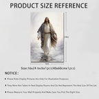 Fantasy Artists Unframed Jesus Christ Wall Art Jesus Walking On Water Canvas Wall Decor Christian Painting Prints Biblical Religious Room Decor for Church Prayer Room Christian School 16" x 24"