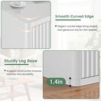 White 8 Drawer Dresser, Modern Fluted Dressers & Chest of Drawers for Bedroom, 48" Wide Dresser TV Stand with Deep Drawer, Curved Profile, Wood Organizer for Bedroom, Living Room, Hallway