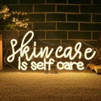 WLHOPE Skin Care is Self Care Neon Signs for Wall Decor Adjustable LED Lights Decorations for Beauty Salon Facial Spa Bathroom, Get Your Business Seen Day or Night