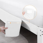 MABOZOO Bed Gap Filler Cushion, Long Thick Filler Bolster Pillow Stopper for Headboard Space Gap, Bed Mattress Extender Bed Wedge Pillow (White, 2X6X79inch)