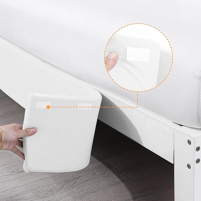 MABOZOO Bed Gap Filler Cushion, Long Thick Filler Bolster Pillow Stopper for Headboard Space Gap, Bed Mattress Extender Bed Wedge Pillow (White, 2X8X59inch)