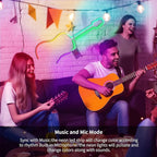 52FT LED Neon RGBIC Lights, LED Lights with RF Remote & APP Control, Flexible IP65 Waterproof Outdoor,Music Sync,DIY Design, 24V LED Strip Lights for Gaming Livingroom Wall Christmas Decor