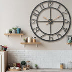 36 Inch Extra Oversized Large Giant Modern Decorative Wall Clock,Vintage Industrial Farmhouse Black Metal Big Arabic Numerals Large Clocks for Living Room Decor,Entrance Fireplace,Dinng Room