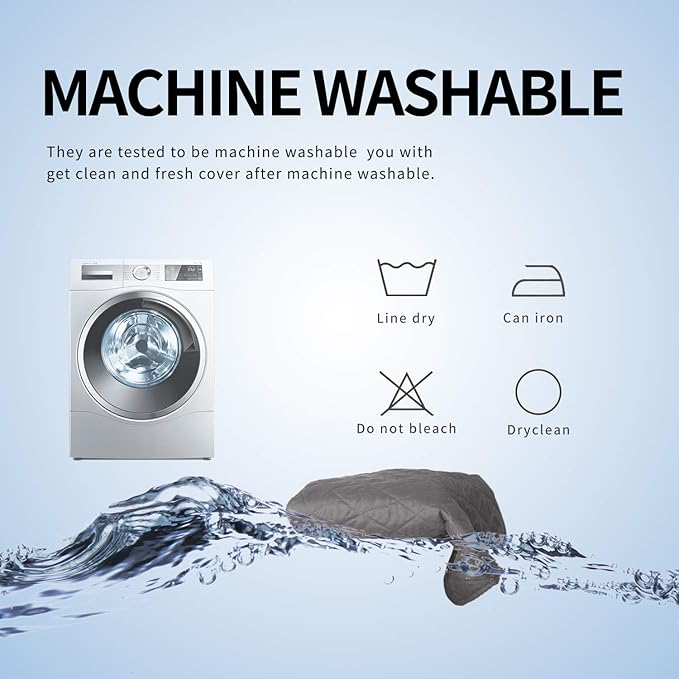 Easy-Going L Shape Sofa Slipcover - Sectional Couch Cover with Chaise Lounge & Reversible Sofa Cover Protection for Pets & Kids (Large, Gray/Gray)