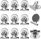 FINDMAG 12 Pack Magnetic Clips for Picture Hanging and Photo Display, Ideal for Fridge, Graduation Picture Display and Picture Holders, Strong Scratch-Free Magnet Clips for Kitchen, Office, Home
