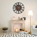 Large Wall Clock for Living Room Decor, 14 Inch Non Ticking Silent, Battery Operated Modern Vintage Oversized Wall Clock for Bedroom Kitchen