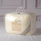 CUDDLE DREAMS Silk Filled Comforter for All Season, Detachable Tencel Duvet Cover for Easy Care, Naturally Breathable (Ivory, Twin)