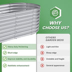 Land Guard 6×3×2ft Galvanized Raised Garden Bed Kit, Galvanized Planter Raised Garden Boxes Outdoor, Oval Large Metal Raised Garden Beds for Vegetables…