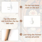 Aurlan Boho Burnt Orange Terracotta Wildflowers Framed Wall Art(24"x36"), 3 PCS Abstract Floral 3D Textured Canvas Artwork, Large Modern Vintage Botanical Nature Art Wall Decor for Home Office Living Room Bedroom