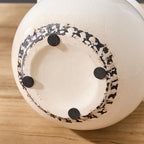 LUKA Antique Ceramic Vase with 2 Handle,6.4 inches Ice Cracked Rustic Vase Minimalist Decor, Decorative Vases for Home Decor, Table, Living Room, Shelf, Christmas Decoration(Small,Ice Cracked White)