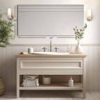 Mirrorons Bathroom Vanity Mirror 28" x 36", Frameless Mirror with Polished Edge, Hangs Horizontally or Vertically. Upgraded Shatterproof Bathroom Mirror for Wall.