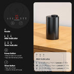 Waterless Diffuser for Essential Oil, Battery Operated Nebulizer, 0.7 Fl.Oz./ 20mL Capacity, Mini Scent Air Machine, 3 Countdown Timers & 3 Mist Levels for Home, Room, Car, Office - AN6 Black 2 Pack