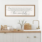Love Is Patient Love Is Kind Wall Decor Art 32×12 Inch (Wood)