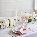 Glass Candlestick Holder,Striped Taper Candle Holders,Set of 6 Candle Stand for Table Centerpieces, Home Decor,Weddings,Festival and Parties (Clear Dimond Pattern)