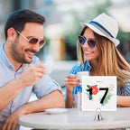 24 Pcs Table Number Holders Place Card Holders for Table 2 Inch Ring Clip Bell Number Holder Metal Picture Holder for Wedding Christmas Restaurant Home Photo Office Memo(Silver,Ring)