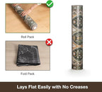 Floor Mat for Home 4×6ft, Easy Clean Plastic Rug-Like Pattern Area Mat for Living Room, Waterproof Vinyl Area Rug for Under Kitchen Table, No Slip Soft Vintage Rug for High Traffic Area(Green)