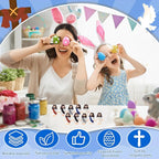 Bememo 100 Pcs Jesus Toys Original Design Mini Rubber Little Jesus Figurine to Hide and Seek Religious Party Favors Sunday School Craft Baptism Gifts for Easter Egg Stuffers (Dark Color)