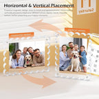 Magnetic Photo Frame 6×8Inch -3Pack Acrylic Scalloped Glass Frames, 12+12mm Thick Double-Sided Design, Clear Picture Frame with Thick Block | Trendy Home Gift Set Stylish Acrylic Frames (3Pack, 6×8)