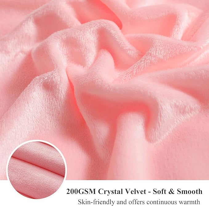 XeGe Luxury Faux Fur Blanket, Pink Soft Big Fluffy Throw, Shaggy Plush Decorative Cute Girls Furry Bed Throw, Fuzzy Blanket for Couch Bedroom Living Room, Pink, 60x90