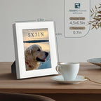 5x7 Picture Frame 3 Pack - White Woodgrain, Solid Wood & HD Tempered Glass, Table Display or Wall Hanging