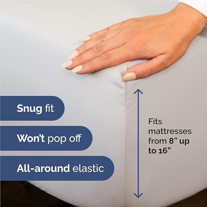 Full Sheets Set 6 Piece - Includes 4 Pillowcases - Bed Sheets Full Size - Soft Hotel Luxury Bedding - Cooling, Comfy, Cozy & Breathable - 1 Flat, 1 Fitted & 4 Pillowcases w/ Deep Pockets - French Grey